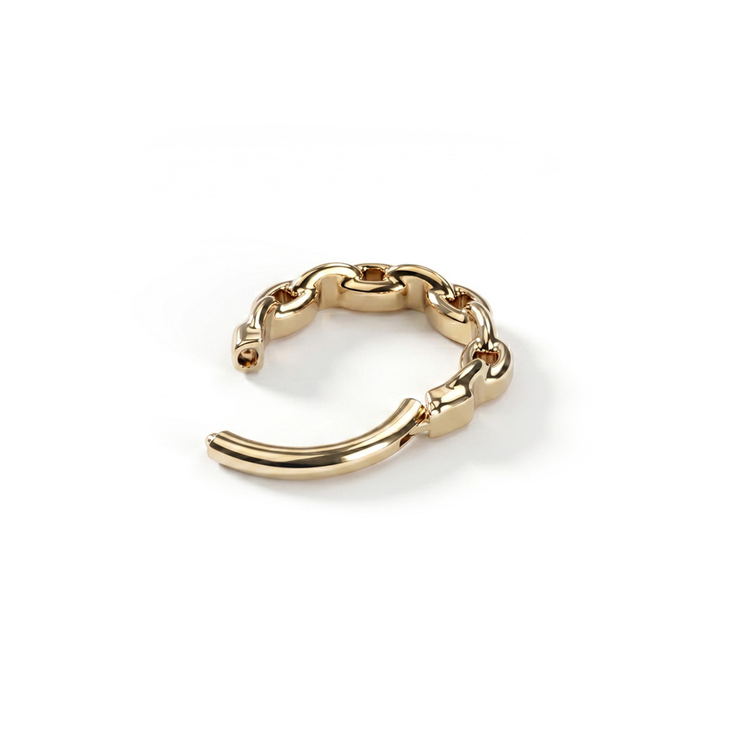 Titanring med lenkedetalj