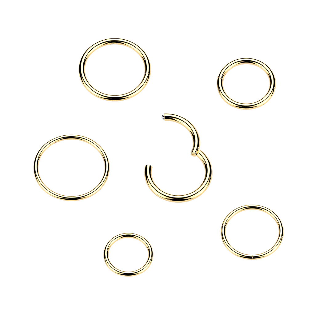 24k forgylt hengselring i titan
