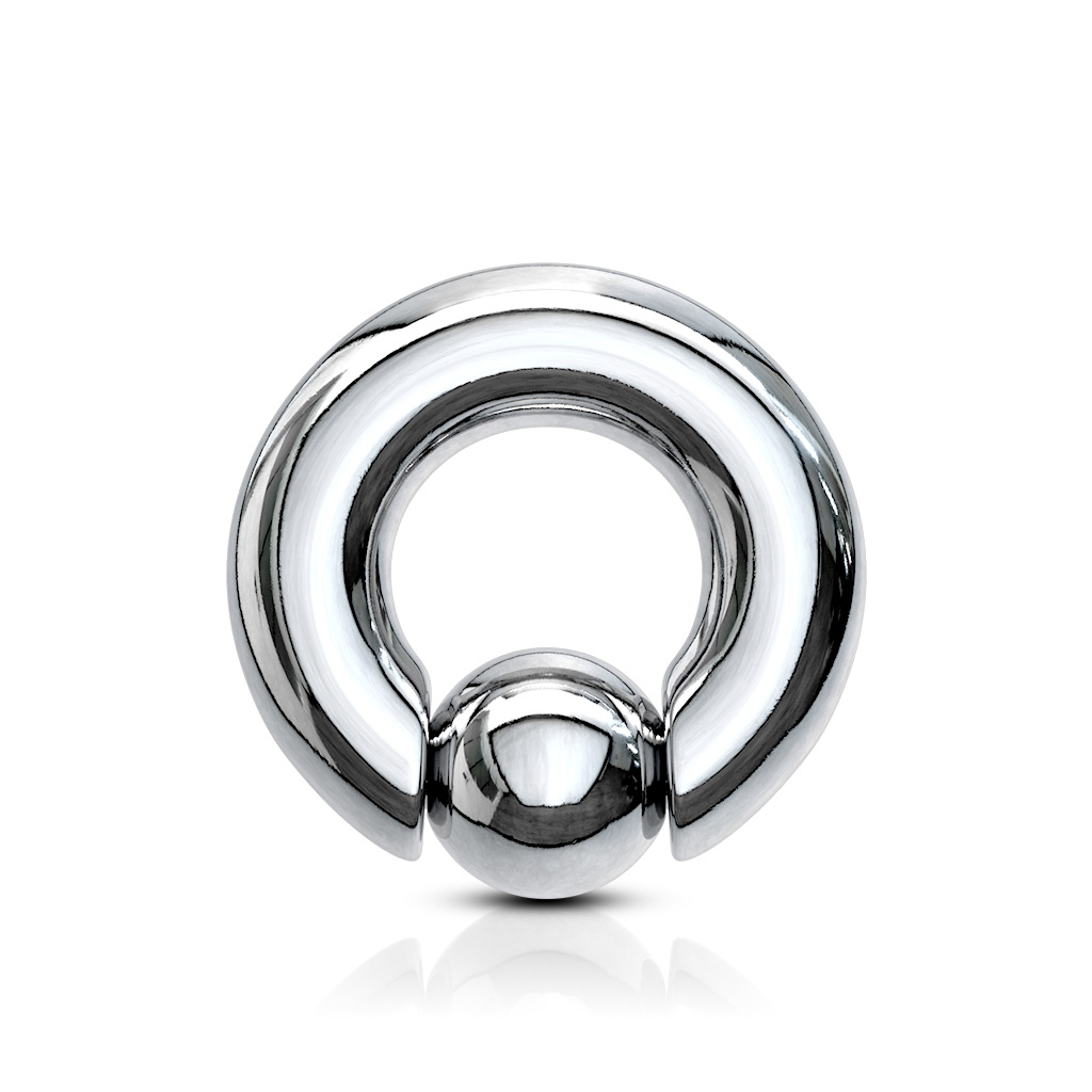 Stor captive bead ring med lett pop-out kule