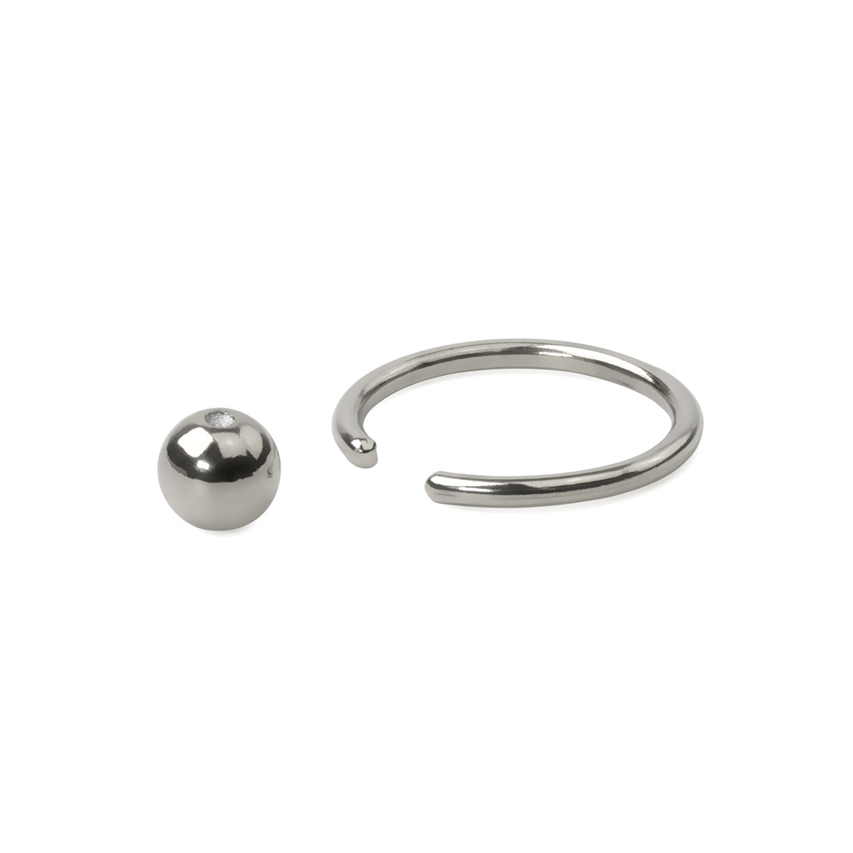 Captive bead ring av titan