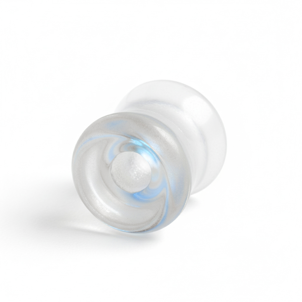 Glassplugg med dobbel utvidelse og nordlyseffekt