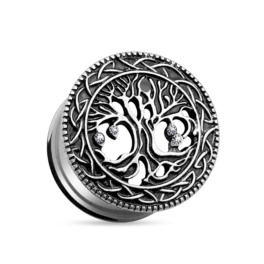 Tunnel av kirurgisk stål med livets tre