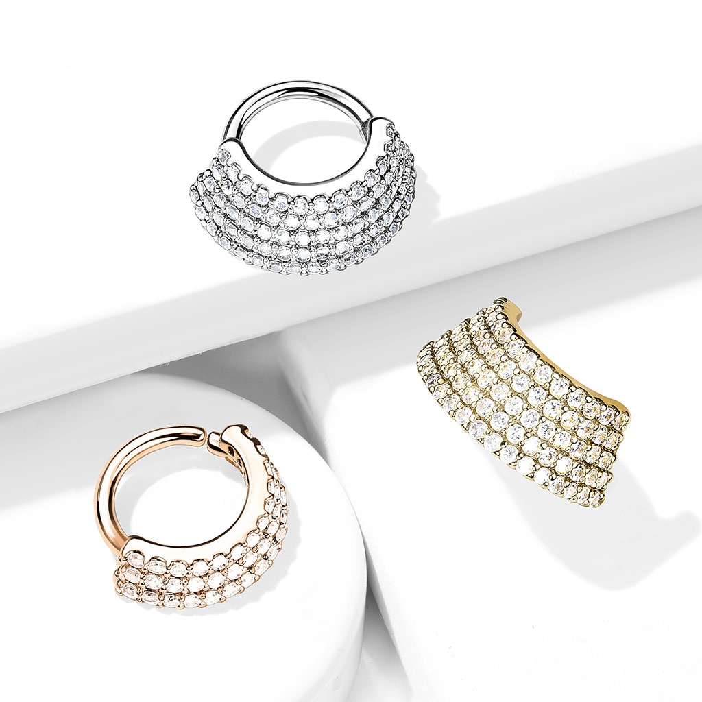 Ring med stener i rekker