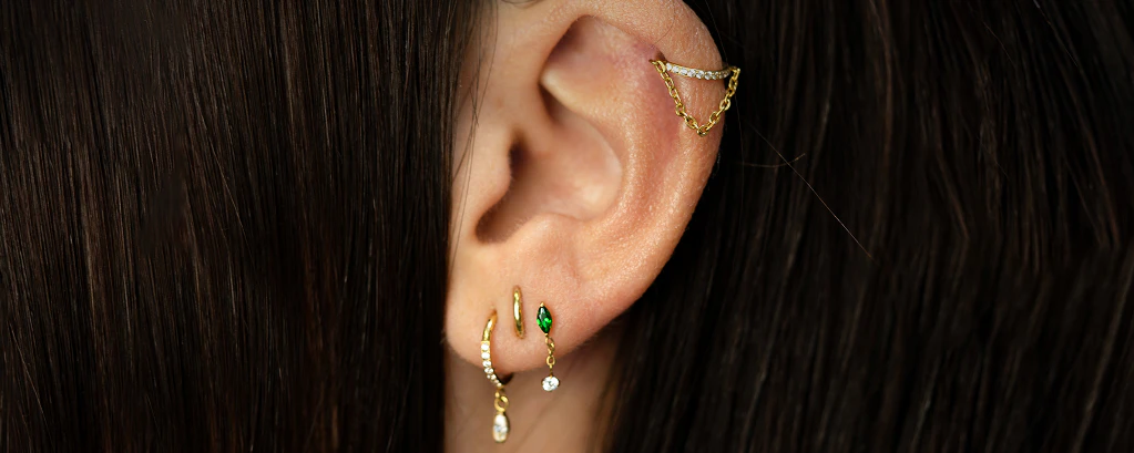 Titan piercingsmykker til helix